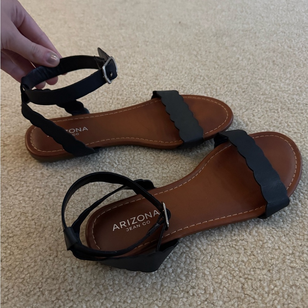 Black and Brown Strappy Sandals